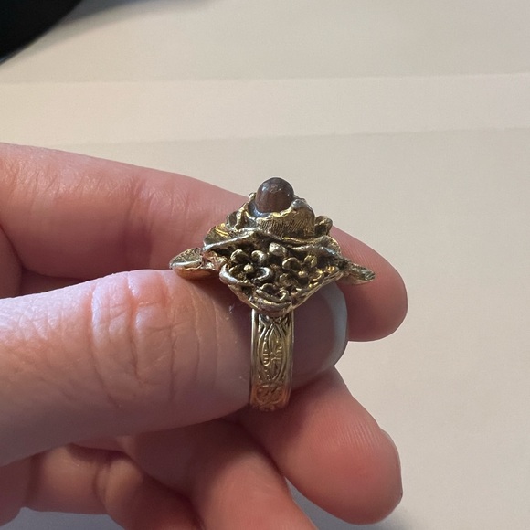Vintage adjustable flower ring - Picture 5 of 7